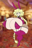 bunny_suit carol_malus_dienheim gigantic_breasts senki_zesshou_symphogear // 5436x8000 // 11.0MB