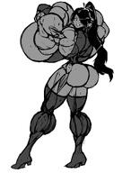 bleach gigantic_breasts hyper_muscle muscular_female yoruichi_shihouin // 2928x4135 // 707.5KB